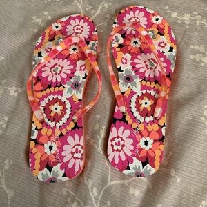Vera Bradley floral flip flops
